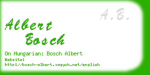 albert bosch business card